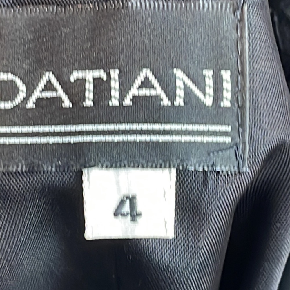DATIANI DOUBLE CRISSCROSS RACERBACK STRAP MINI DRESS BLACK SIZE 4 - Picture 8 of 9